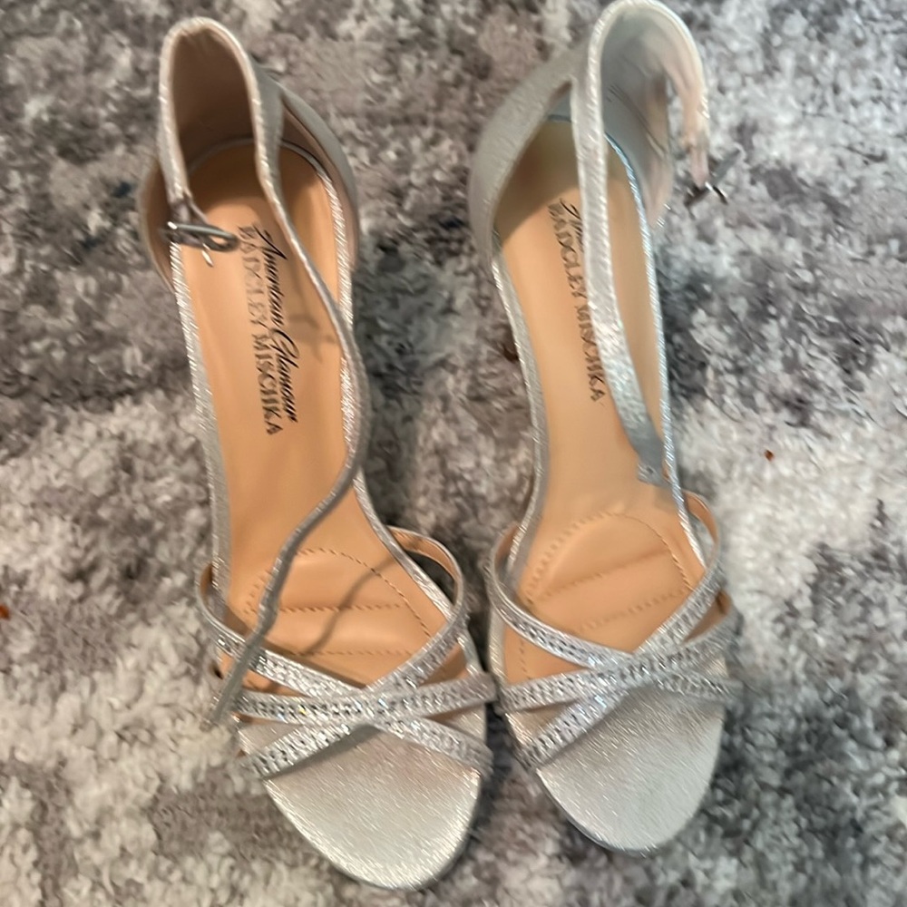 Silver dress shoes